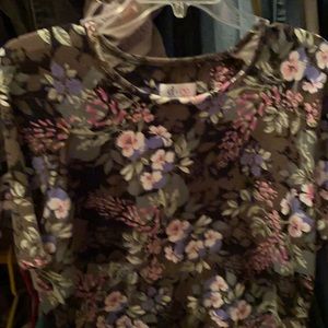 Flowers and comfortable.love this top.